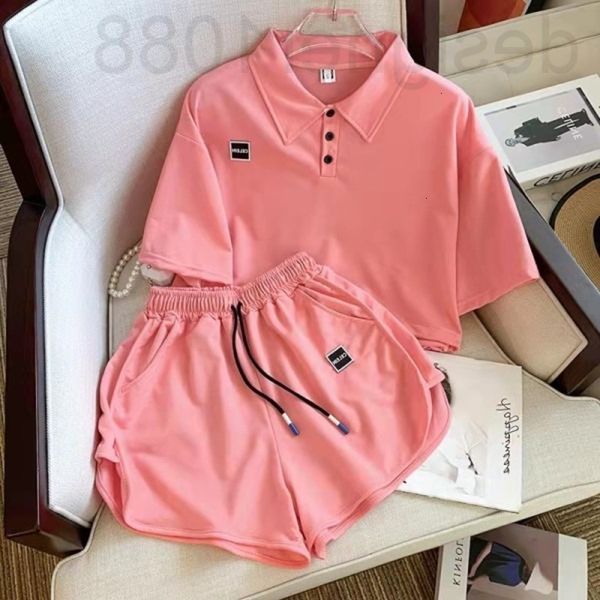 

two piece dress designer casual sports shorts short sleeve suit women's summer 2022 new fashion, foreign style, age reduction, versatil, White