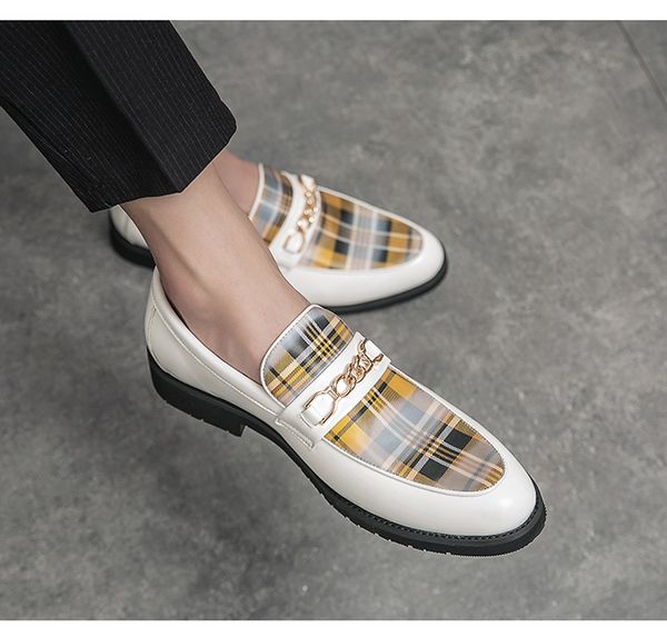 

italian luxury white leather shoes for men loafers casual male shoes slip-on british style striped soft shoe moccasins 38-46, Black