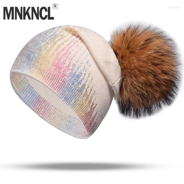 Cashmere Women Winter Hat Moda Menina de malha colorida Feminino Autumn Pom Pompom Feiz