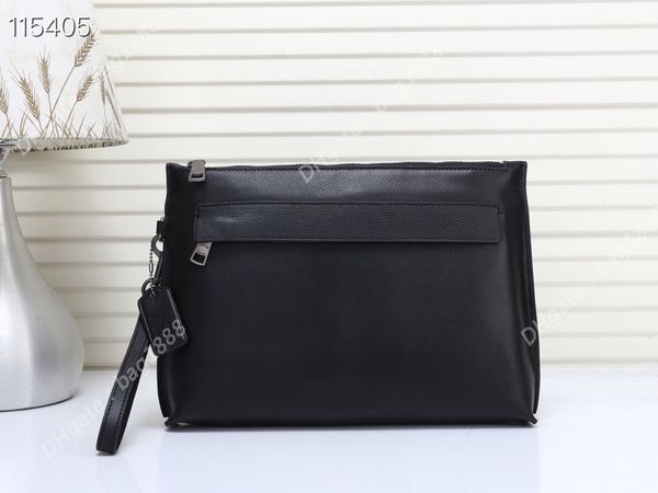 

men's handbag fashion designer bags lychee pattern leather large capacity thin bag