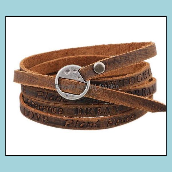 

charm bracelets mens statement mtilayer bracelet women wish friendship bangles men jewelry drop delivery 2021 mjfashion dhc5n, Golden;silver