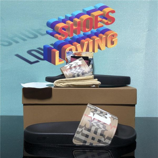 

2021 mens womens designer rubber slipper slides sandals shoes summer beach outdoor cool slippers fashion lady slide fl275k, Black