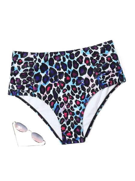 

plus leopard bikini bottom k7qe#, Black