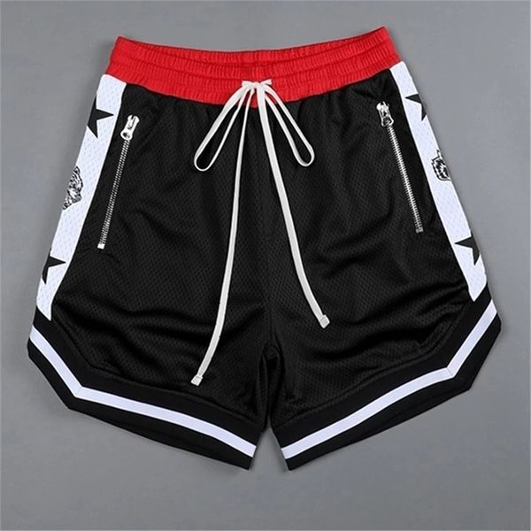 

mens casual shorts summer running fitness fastdrying trend short pants loose basketball training 220524, White;black