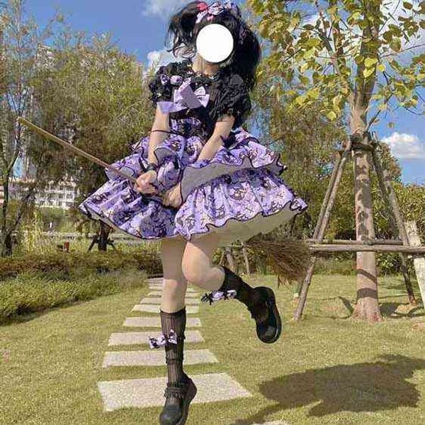 

nxy casual dress pink black purple victorian sweet kawaii yellow lolita cat elena three stage jsk sleeveless bow princess tea party dresses, Black;gray