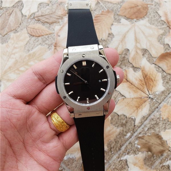 

aaaaa quality watches sport rubber belt automatic watch auto date men mechanical movement fashion sports watches, Slivery;brown
