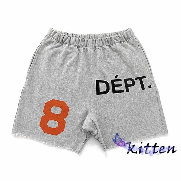 

designer mens shorts gallerydept vintage digital 8 printed lettered drawstring capris casual sports mens and womens shorts, White;black