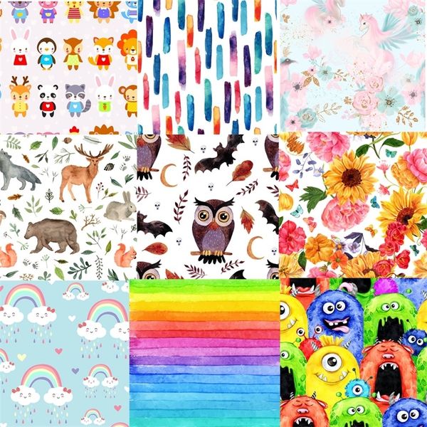 

asenappy printed solid fabric for baby reusable cloth diaper wet bag, a waterproof fabric pul for baby nack bag 220425