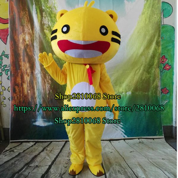 

mascot doll costume tiger mascot costume cartoon set fancy dress party anime dress halloween birthday party size 1170, Red;yellow