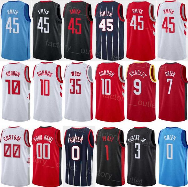 

men women kids screen print draft pick basketball jabari smith jersey 45 tari eason eric gordon 10 jalen green 0 david nwaba 2 kevin porter, Black;red