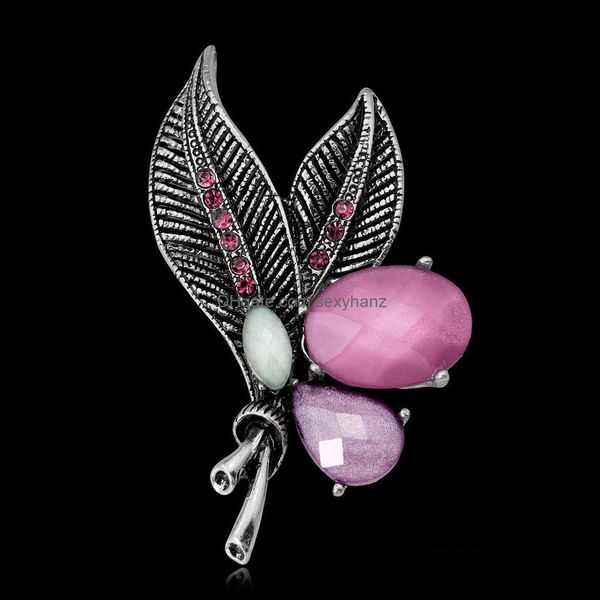

pins brooches jewelry vintage concise flower resin brooch pins for girls women party gifts drop delivery 2021 tptzs, Gray