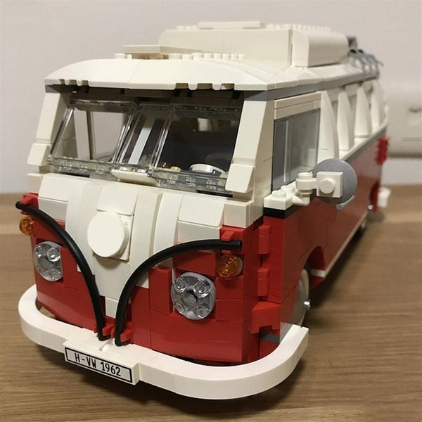 

10569 t1 block camper van classic bus model 1342pcs creator series building blocks toys compatible with 21001 christmas gifts 1022265v