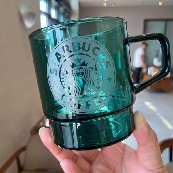 

starbucks cup korea 22nd anniversary dark green glass classic goddess deskcup coffee chi filter cup