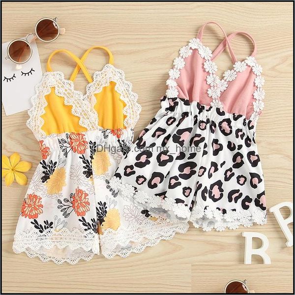 Rompers JumpsuitsRomppers Baby Kids Cloths Baby Maternity Girls Lace Flores Romper macacão infantil infantil LE DHKUH