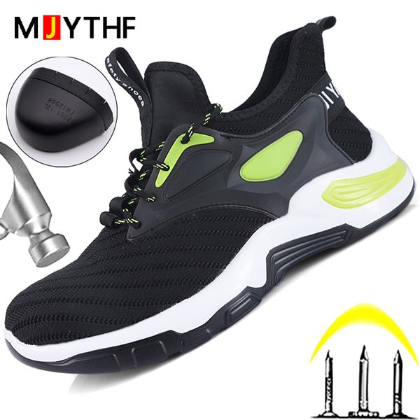 

2022 male work safety shoes fashion work sneakers anti-puncture anti-smash men indestructible shoes work boots protective shoes, Red;white