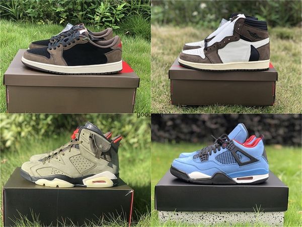 

authentic fragment travis scotts 4 cactus jack basketball shoes medium olive 6s glow in the dark army green suede 3m s zapatos military, Black