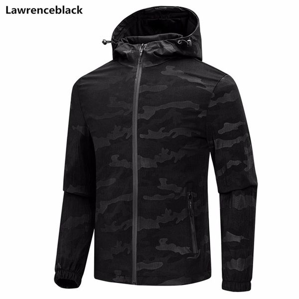 

hooded men jacket fashion windbreaker coat camo printing mens jackets spring autumn streetwear quick dry outdoors men's clothes t200502, Black;brown