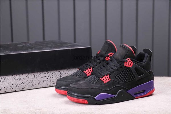 

2022 new jumpman basketball shoes 4s iv black purple rose men women trainers outdoor sneakers sports with original box size us13