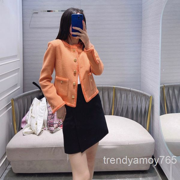 

women's jackets waffle woven short coat temperament celebrity white breasted straight barrel wool cardigan spring and autumn high end, Black;brown
