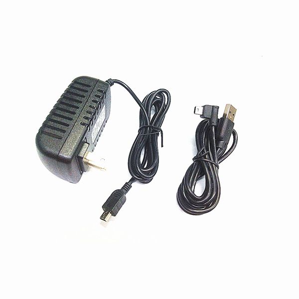 Adattatore per caricabatterie da parete CA/CC + cavo dati USB per PC per GPS Garmin TomTom