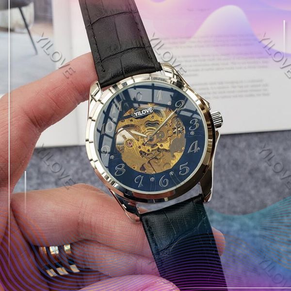 Orologio da uomo con movimento meccanico con datazione automatica da 40 mm, volano, scheletro, moda, stile di lusso, orologio automatico, orologio da polso all'ingrosso di alta qualità