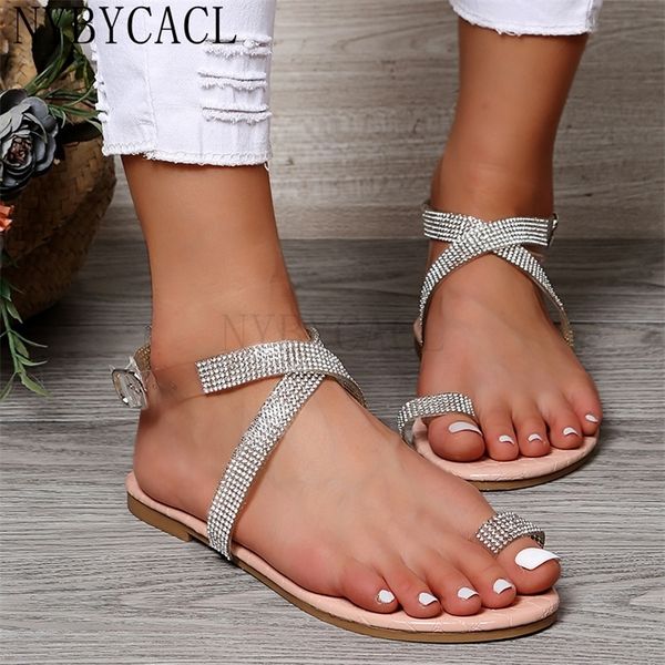 

roma musim panas pantai bling kristal wanita sandal berlian imitasi platform warna campuran potongan wedges sepatu 3643 220611, Black