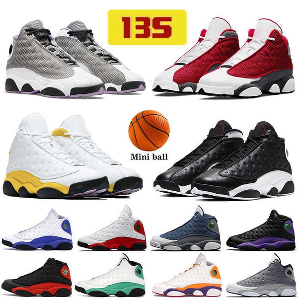 

fashion 13 13s mens basketball shoes houndstooth starfish lucky green red flint reverse he got game university blue gold bred men women, Black