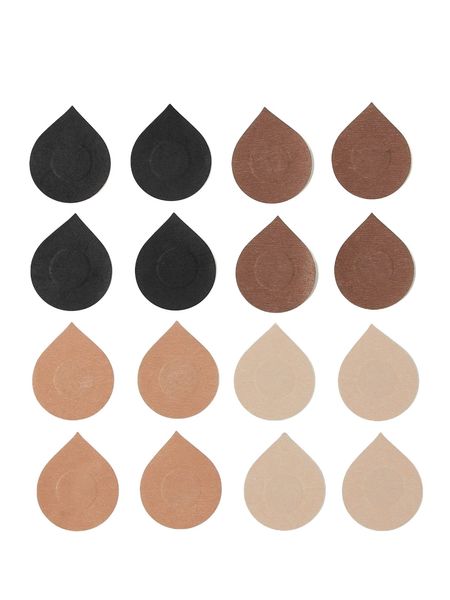 

8pairs plain drop shaped nipple cover i0td#, Black;red