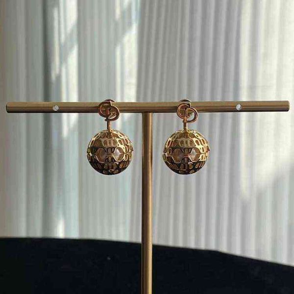 

jewel pearl hollowed out pearl earrings fashion vintage style female earrings accessories, Golden