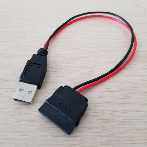 10pcs/lot USB Erkek - 15pin SATA Kadın Adaptör Güç Kablosu Kablosu Dizüstü Bilgisayar 2.5 Sabit Sürücü HDD SSD için