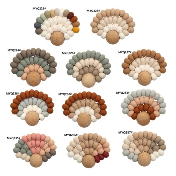 

baby teether wood rring rattle food grade silicone teether baby products diy crafts teething toys 220507