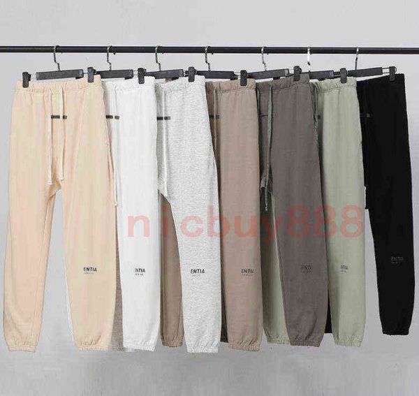 

autumn winter usa 3m reflective pants trousers casual high street letters print drawstring sweatpants hiphop men womens designer jogger, Black