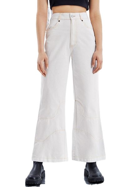 

x bea araza solid wide leg jeans j8jw#, Blue