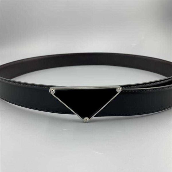

designer belt luxurys triangle buckle fashion men's and women's classic width 3.5cm daily matching clothing regular styl287k, Black;brown