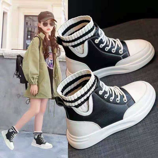 

elling girls british style childrens big fashion short spring & autumn boy kids boots designer classic luxury, Black
