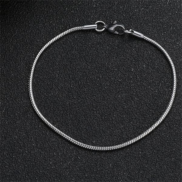 Breite 2MM 316L Stahl Schlangenkette Armband Modeschmuck für Männer Frauen Edelstahl Link 220726