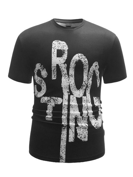 

men letter graphic tee w3zq#, White;black