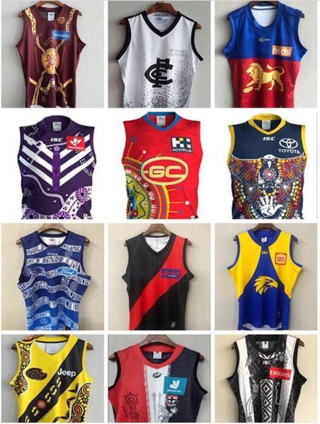 

2021 melbourne fremantle sydney dockers jersey adelaide richmond tigers giants cats essendon tasmania coast lions rugby afl shirt vest, Black;gray
