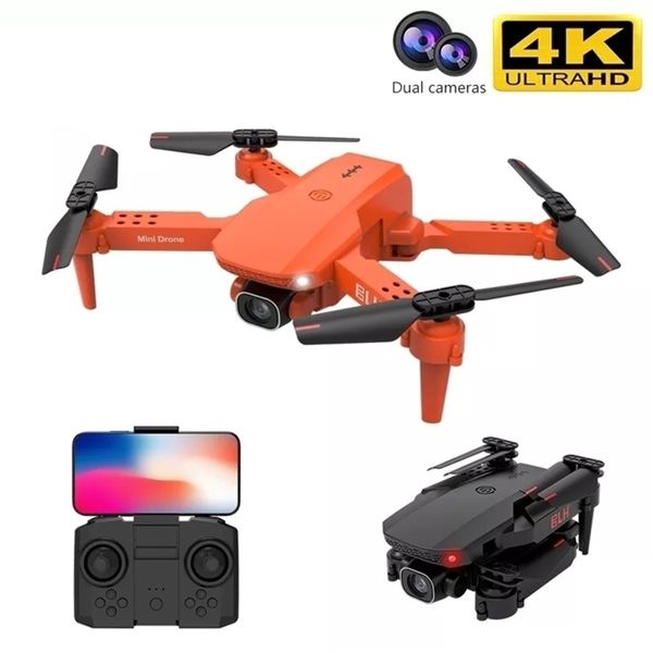 

k9 pro mini drone 4k hd camera profesional rc quadcopter wifi fpv height remains foldable drones helicopter toy vs e525 220629