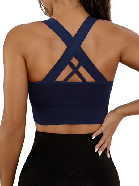 

crisscross back sports bra v5ot#, Gray