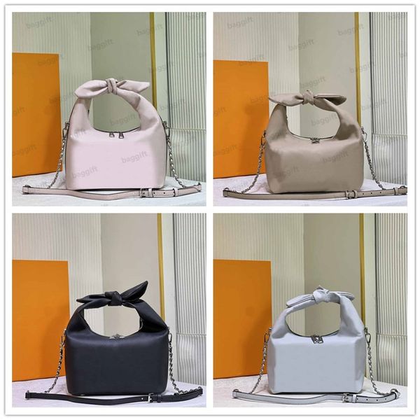 

shoulder bags luxury why knot pm bag perforated mahina leather shoulder hobo m20700 womens designer knottted handle totes braided chain cros