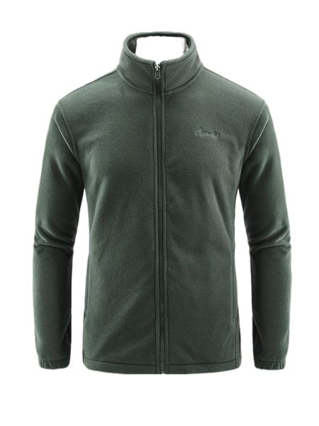 

men letter embroidery zipper front coat r2iz#, Black;brown