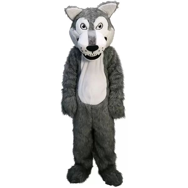 Серый волк талисман костюм мультипликационный персонаж Размер для взрослых
