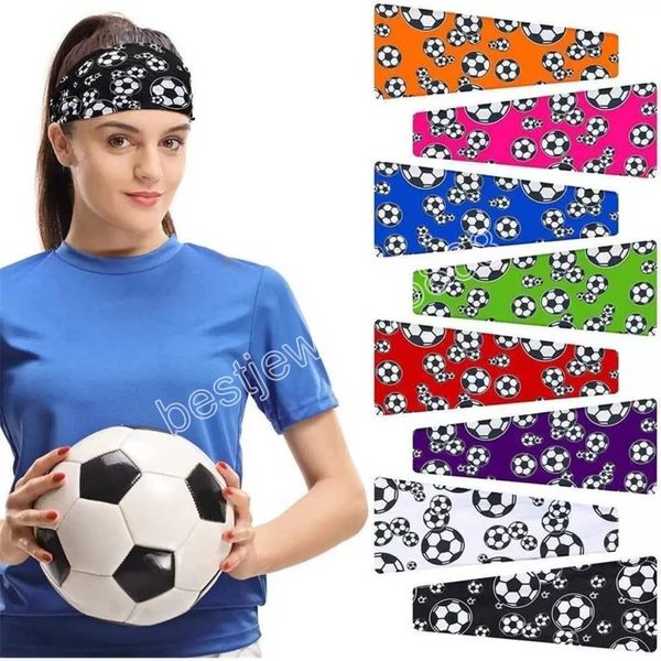 2022 Dünya Kupası Futbol Sporları Saç Bandı Unisex Baskılı Yoga Bandı Koşu Fitness Ter Emici Hairband Hairwear Futbol