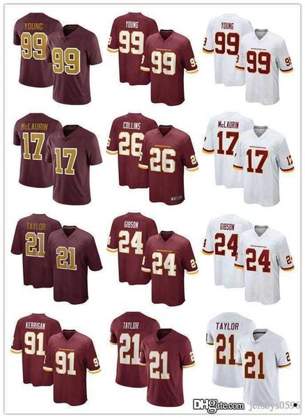 

football jerseys washington''football team 17 terry mclaurin 99 chase young men, Black;red