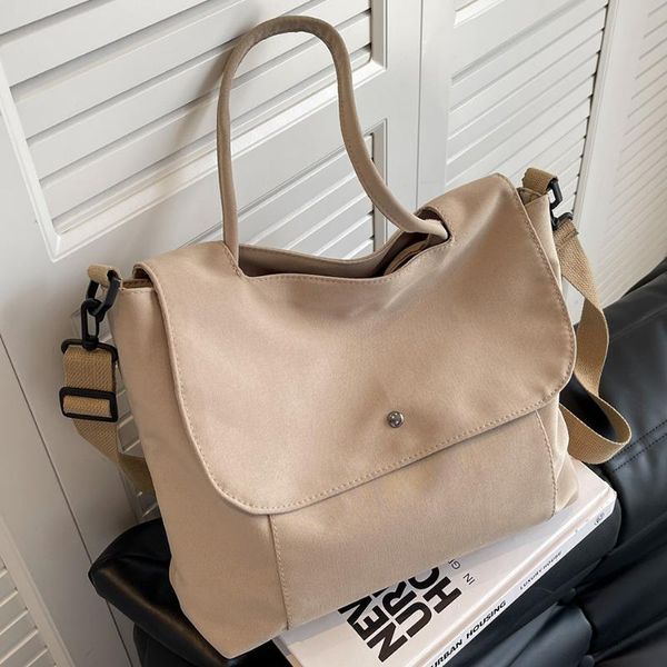 Bolsas de noite estilo coreano de grande capacidade feminino saco de lona ombro para adolescentes meninas 2022 bolsa de mensagens de viagem clássica