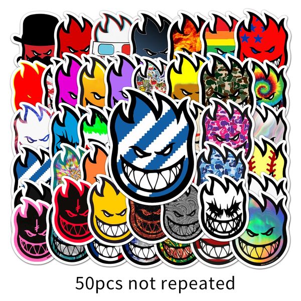 

50pcs/lot very cool spitfre stickers skateboard stickers spitfire sticker surf skate scooter mobile tablet decals