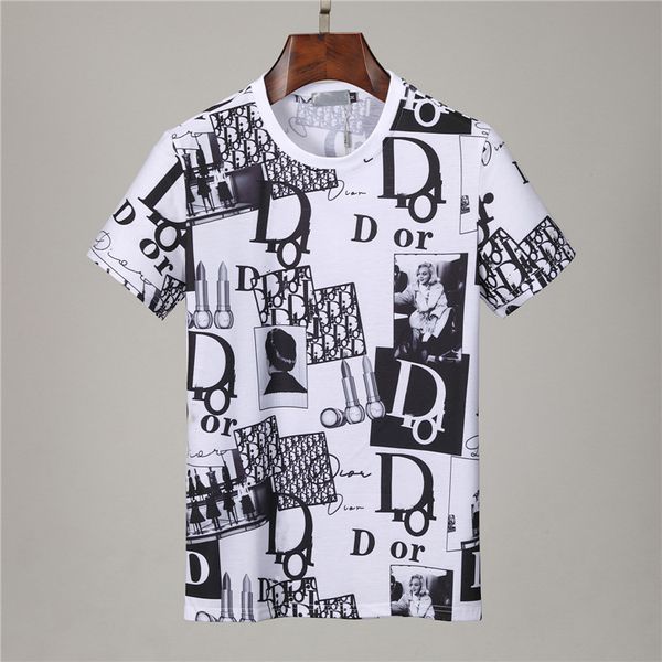 

mens t shirt printing for t-shirts fashion men women short sleeve tee shirt cotton tees crew neck -01, White;black