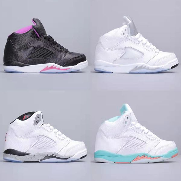 

infant ts kids 5 deadly pink basketball shoes 5s mid dark mocha trainers high light smoke multicolor small big boy girl toddlers sneakers ig