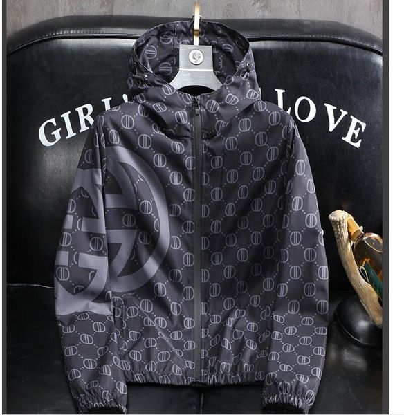 

designer mens jacket spring autumn coat windrunner fashion hooded jackets sports windbreaker casual zipper coats man outerwear clothing, Black;brown